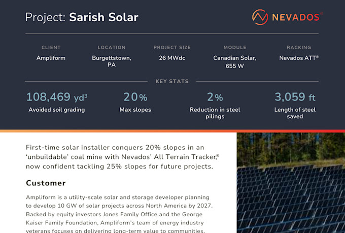 write a case study for renewable energy, cleantech, sustainability